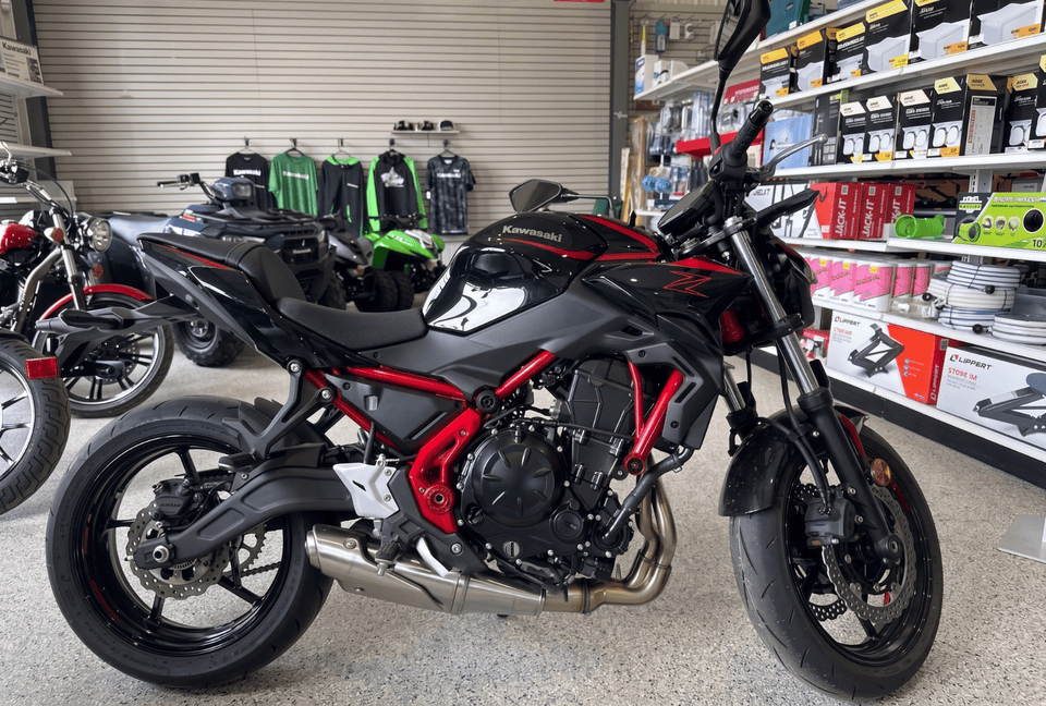 Kawasaki powersports motorcycle at The Power Garage in Woodstock, Ontario